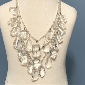 Talbots Necklace with Faux Drop Diamonds